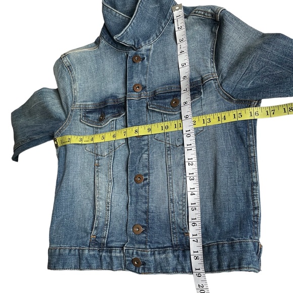 H&M Women’s Size 4 Denim Collared Button Up Jacket Long Sleeve Cotton Blue - Picture 2 of 8